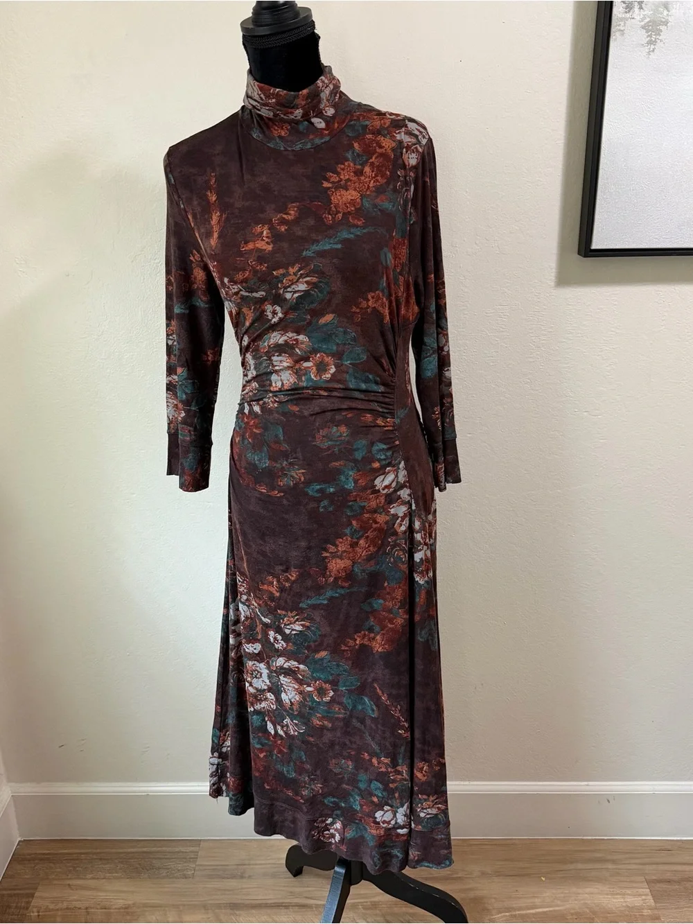 ✨ ETRO Floral Printed Chenille Midi Dress - Made in Italy-Size 46 (US L) luxury